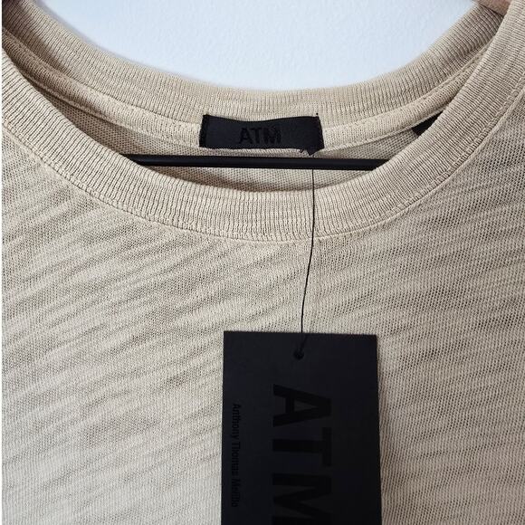 ATM Anthony Thomas Melillo Honey Gold Ombre Dip-Dye Tee Shirt Size L NWT - Picture 3 of 4